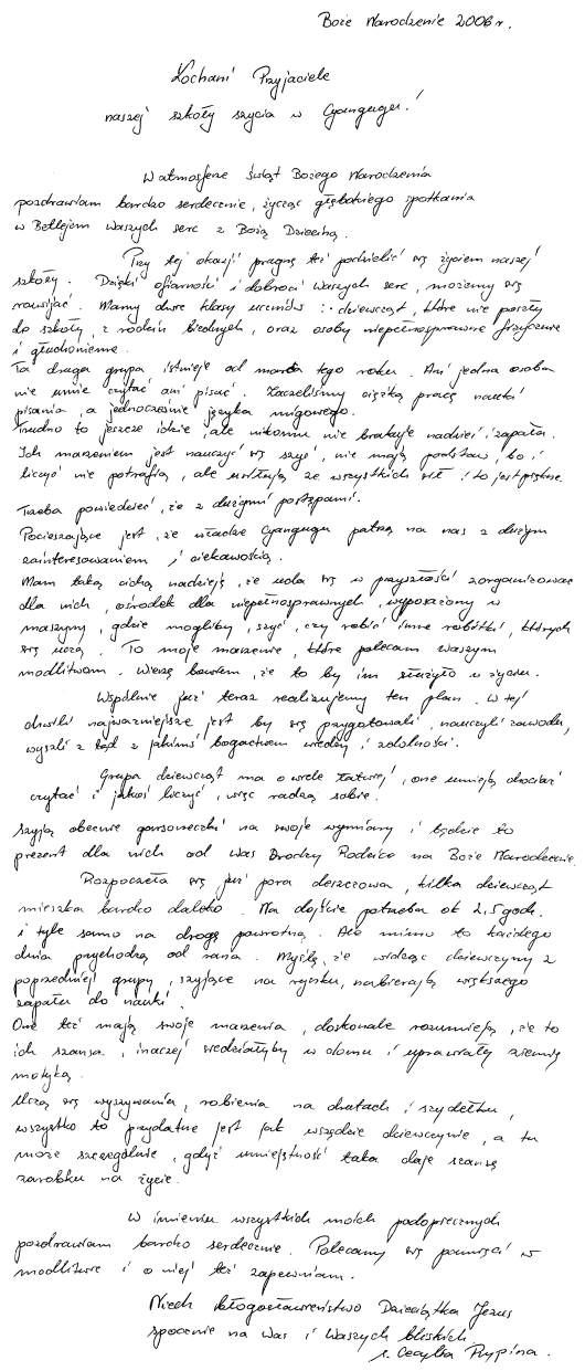 [list od siostry Cecylii Rypiny z&nbsp;Rwandy]