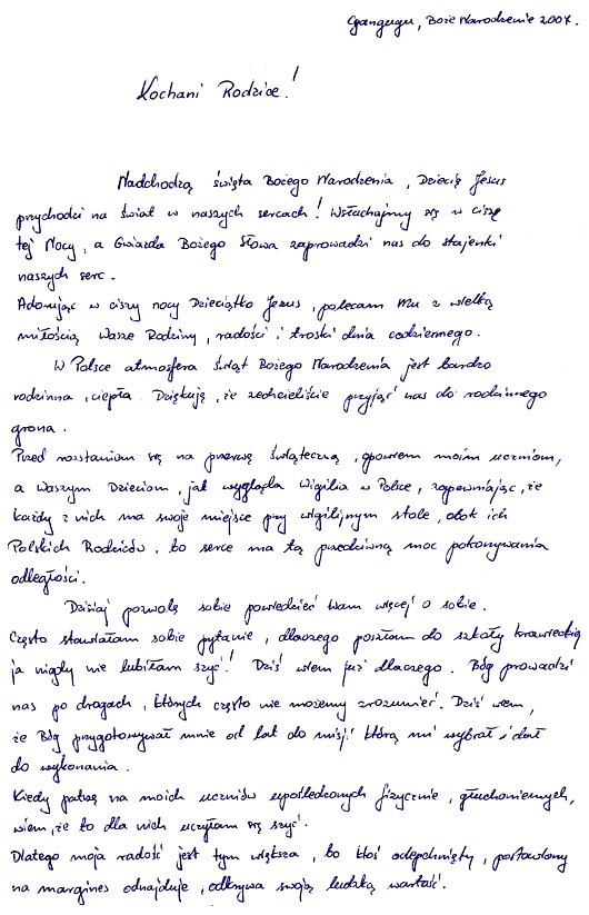 [list od siostry Cecylii Rypiny z&nbsp;Rwandy, str. 1]