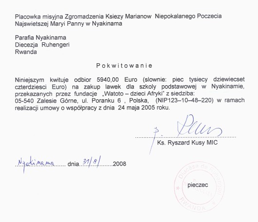 Pokwitowanie Pokwitowanie