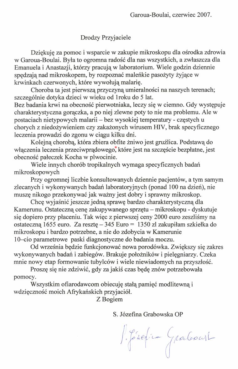 [list siostry misjonarki]