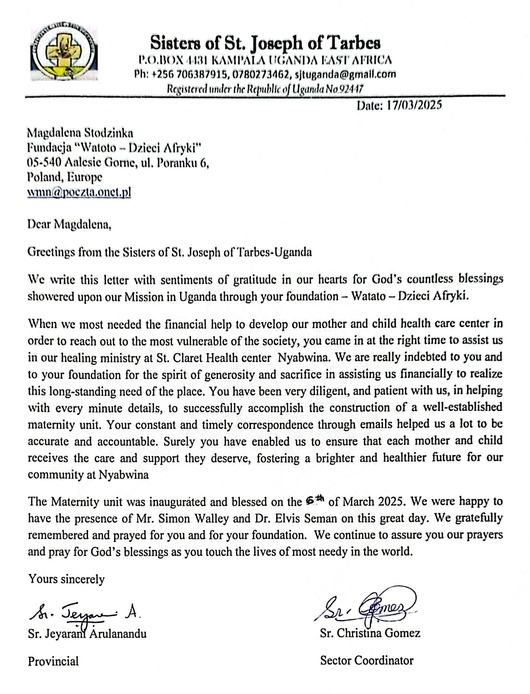 List od Sióstr List od Sióstr