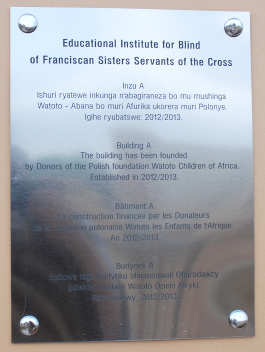 Wybudowana szkoła zawodowa dla niewidomych w Kibeho